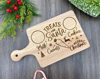Christmas Santa Treat Board I Santa Tray I Personalized Wooden Tray I Dear Santa Cookie I Santa Treat Plate I Christmas Gifts