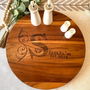 Personalized Lazy Susan • Wedding Gift •  Personalized Wedding Gift • Anniversary Gift •  Best Friend Gift • Personalized Mother&#39;s Day Gift