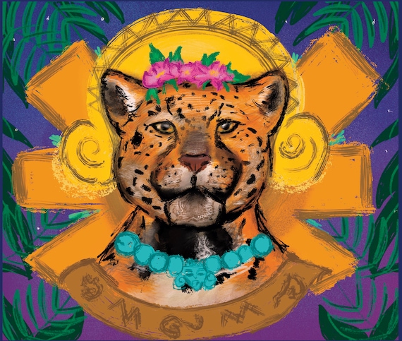 Ixchel Jaguar Mayan Goddess Print - Etsy
