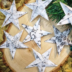 DIY-afdrukbaar origami-sterpapier, pakket met 7 patronen voor directe download
