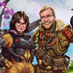 Retrato personalizado (dois personagens)
