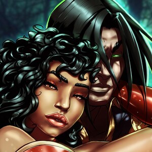 Retrato de personagem personalizado (dois personagens)