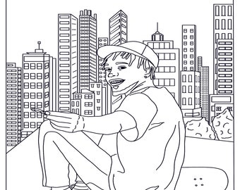 Stoner Coloring Page, Sharing with Friends, Instant Download