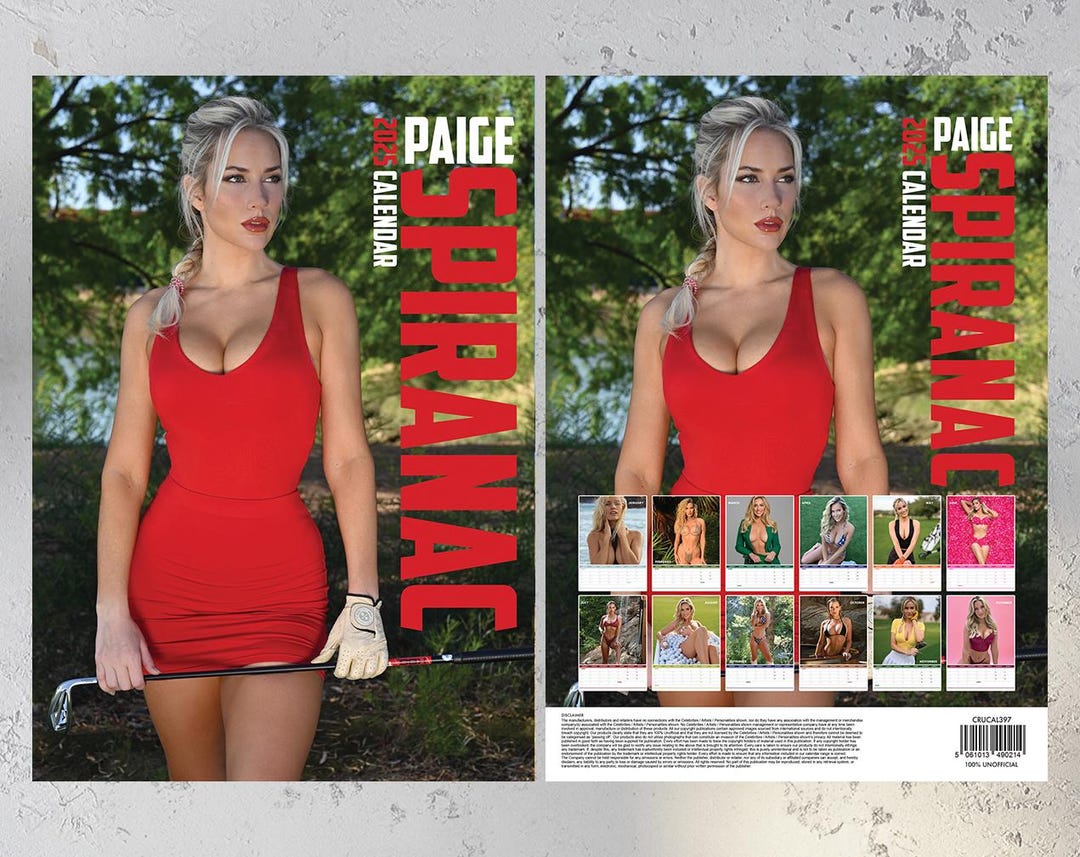 Calendário Paige Spiranac 2025 Tamanho A3 Etsy Portugal