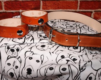 Personalisiertes Hundehalsband aus Leder: Personalisiertes Namensarmband & passendes Armband
