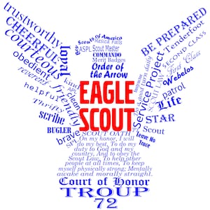 Customizeable Boy Scout Word Art