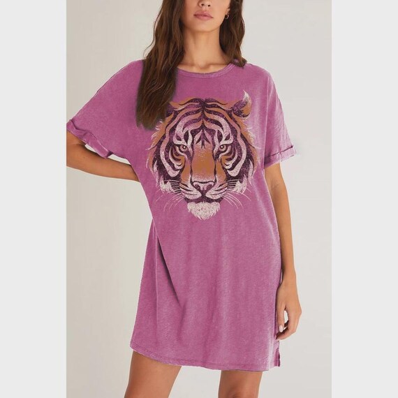 Clemson Tiger Big Face Cotton Mineral Dress in Hot Pink - Etsy Clemson Tiger Big Face Cotton Mineral Dress in Hot Pink - Etsy