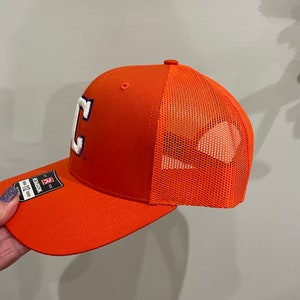 Clemson Danny Ford Block C 3D Puff hat with paw in Solid Orange R112