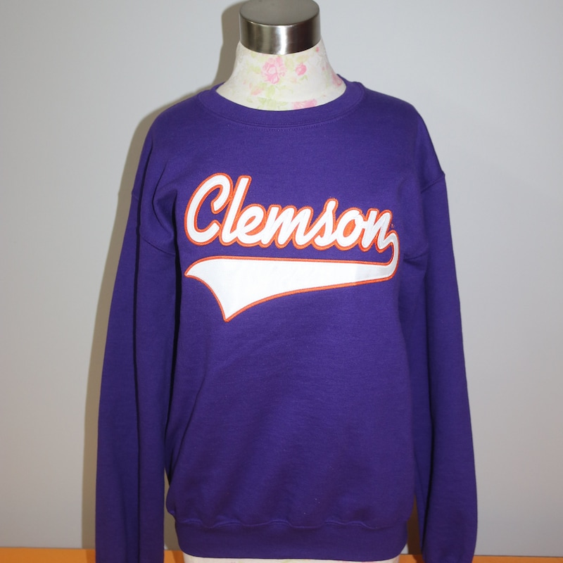 clemson crew neck sweatshirt nike