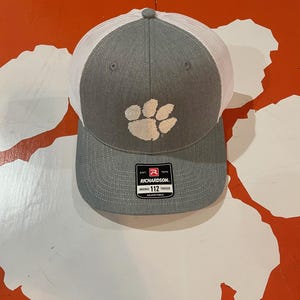 Clemson Tiger Paw Richardson Hat Heather Grey/White