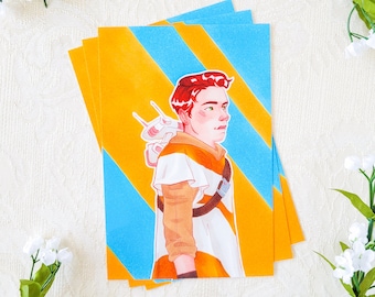 Cal Kestis and BD-1 | traditional art print star wars jedi fallen order