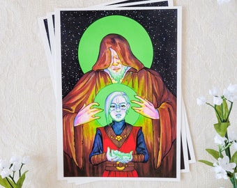 Merrin | Star Wars Jedi Fallen Order Dathomir Sith-häxa traditionellt konsttryck