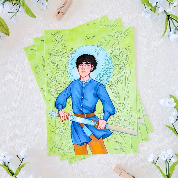 King Edmund the Just | traditional art print of edmund pevensie from the chronicles of narnia prince caspian