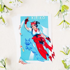Let the Kitsune guide you! | traditional art print of kiriko from overwatch 2