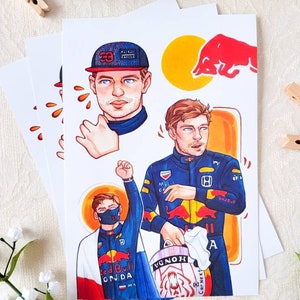 Max Verstappen 33 *CLEARANCE PRICE* | red bull formula 1 traditional art print