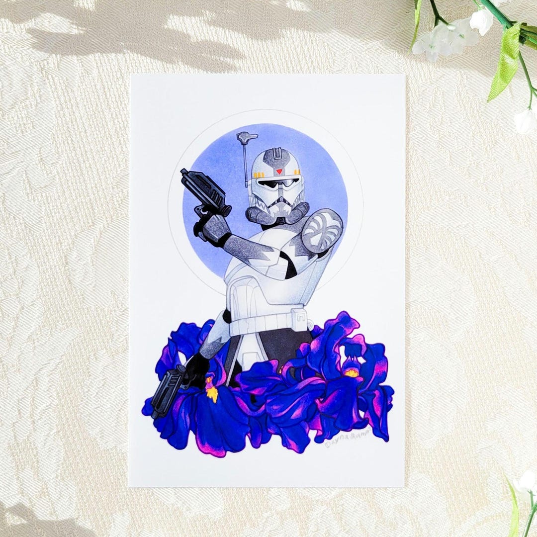 SHINY Commander Wolffe Metallic Print From Star Wars: the Clone Wars ...