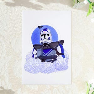 SHINY Arc Trooper Fives metallic print from Star Wars: the Clone Wars | star wars traditional art print