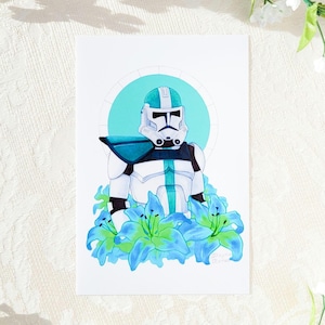 SHINY Captain Howzer metallic print from the Bad Batch | star wars traditional art print