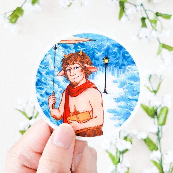 The Lion, the Witch, and the Wardrobe | cs lewis the chronicles of narnia mr. tumnus traditional art sticker