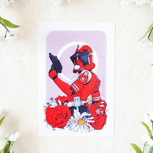 SHINY Commander Fox metallic print from Star Wars: the Clone Wars | star wars traditional art print