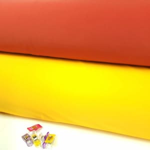 Carvico Swim Fabric – Buttercup Yellow or Rust Brown, Premium Italian Swimwear Knit, 4-Way Stretch Swimsuit Fabric, Sold by the 1/2 Yard