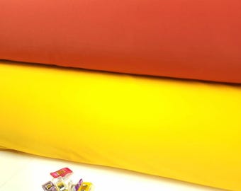 Carvico Swim Fabric – Buttercup Yellow or Rust Brown, Premium Italian Swimwear Knit, 4-Way Stretch Swimsuit Fabric, Sold by the 1/2 Yard