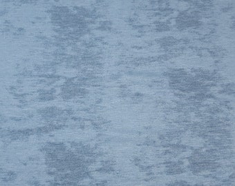 French Terry azul tie dye, tacto suave y agradable, mezcla de poliéster, rayón y elastano, elasticidad en 4 direcciones, se vende por 1/2 yarda