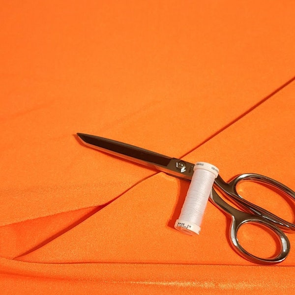 Swim Fabric: Nylon Spandex Swimsuit Fabric, Tangerine Orange Swimwear Fabric, Nice Quality 4-Way Stretch, Sold by the Half Yard