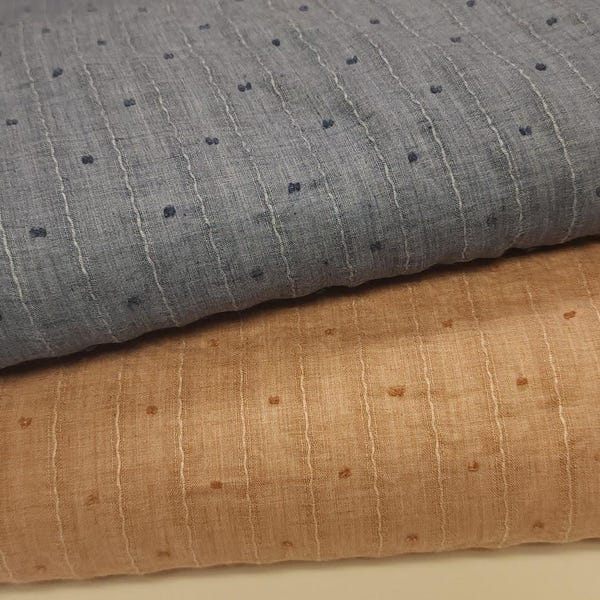 Swiss Dot Cotton Batiste Fabric, Lightweight Textured Apparel Fabric, Sold by 1/2 Yard