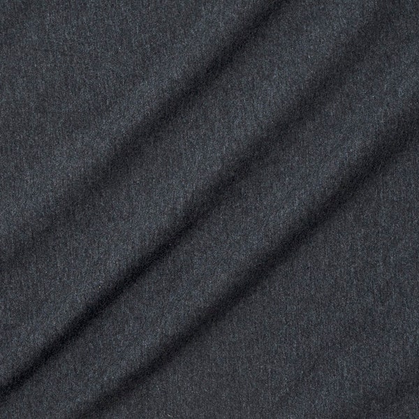 Cotton Spandex Knit Solid Two Tone Dark Charcoal Gray. 4-Way Stretch Knit. Very Nice Mid weight Knit Fabric. Sold by the 1/2 yard