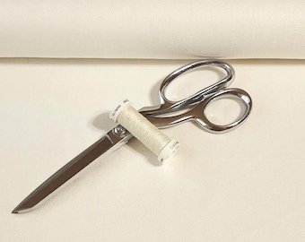 Solid White 100% Linen Fabric, Optic White Natural Linen Fabric, Medium Weight, Nice Hand and Quality Linen, Sold by the 1/2 yard