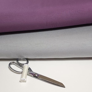 Bamboo Spandex Blend Fabric, Gray or Lilac Bamboo, Ultra Soft Feel and Fluid Drape, 4 Way Stretch,Perfect for Apparel, Sold by the 1/2 yard