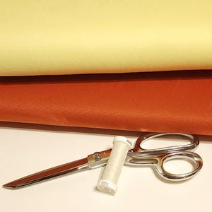 Double Brushed Polyester Knit Fabric, Yellow or Rust DBP Fabric, 4 Way Stretch Knit Fabric, Sold by the 1/2 yard