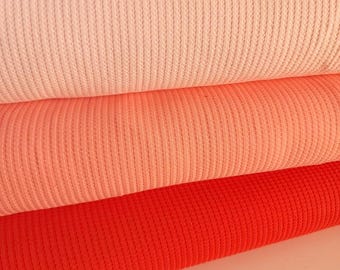 Cotton Spandex Waffle Knit Fabric, Soft Stretch Textured Knit in Modern Shades for Cozy DIY Apparel, 4-way Stretch. Sold by the 1/2 yard