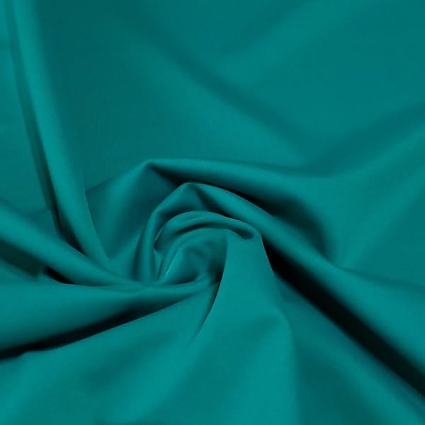 Swimwear Fabric, Teal Blue Green Solid Color, Nice quality Medium Weight Nylon Spandex, Sold by the 1/2 yard