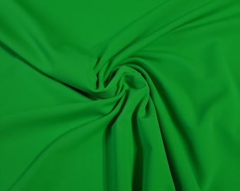Swim Fabric - Solid Neon Green Swimwear Fabric, Medium Weight Nylon Spandex, 4 Way Stretch Swimsuit Material - Sold by the 1/2 Yard