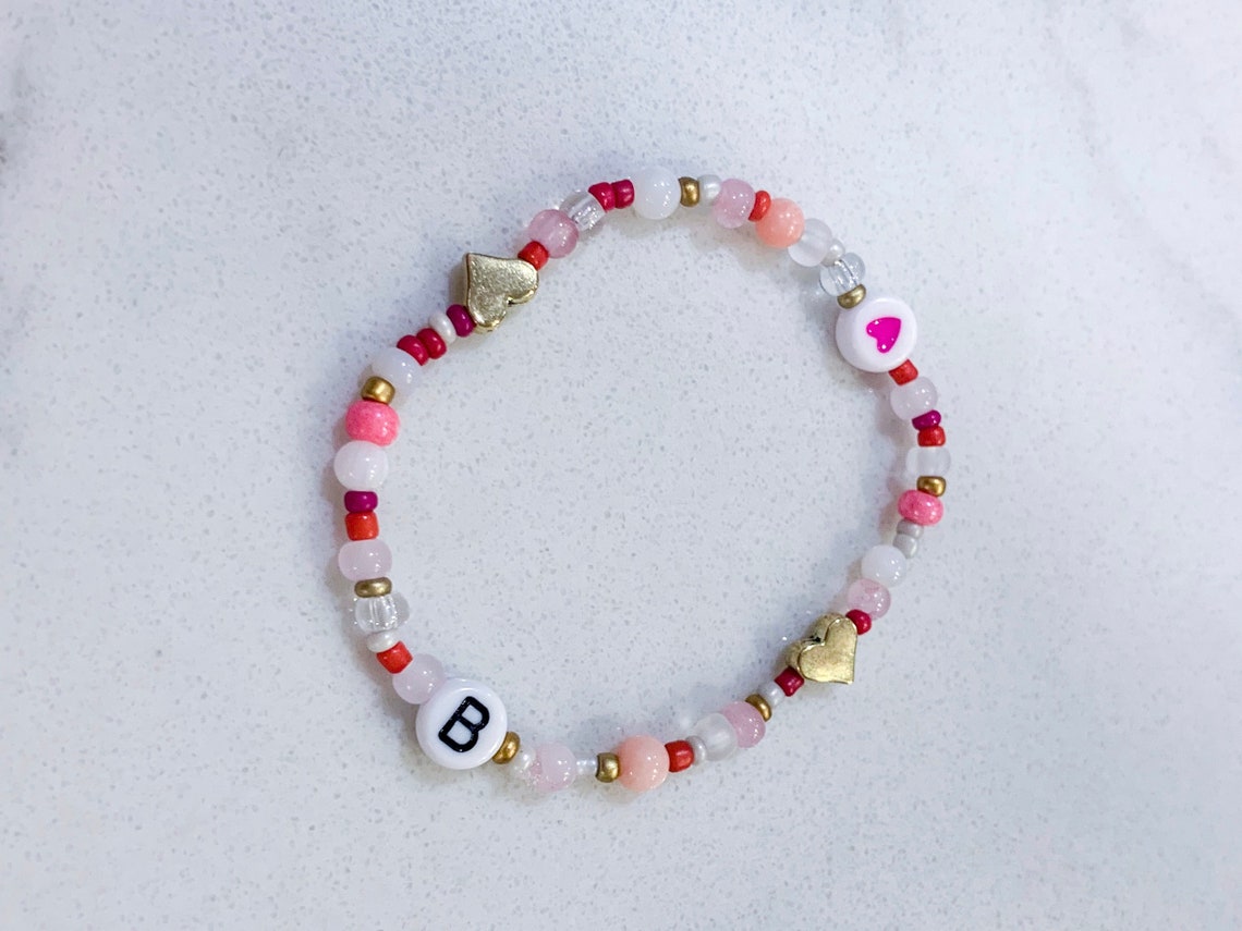 Custom / Personalised beaded text bracelet Made with Etsy