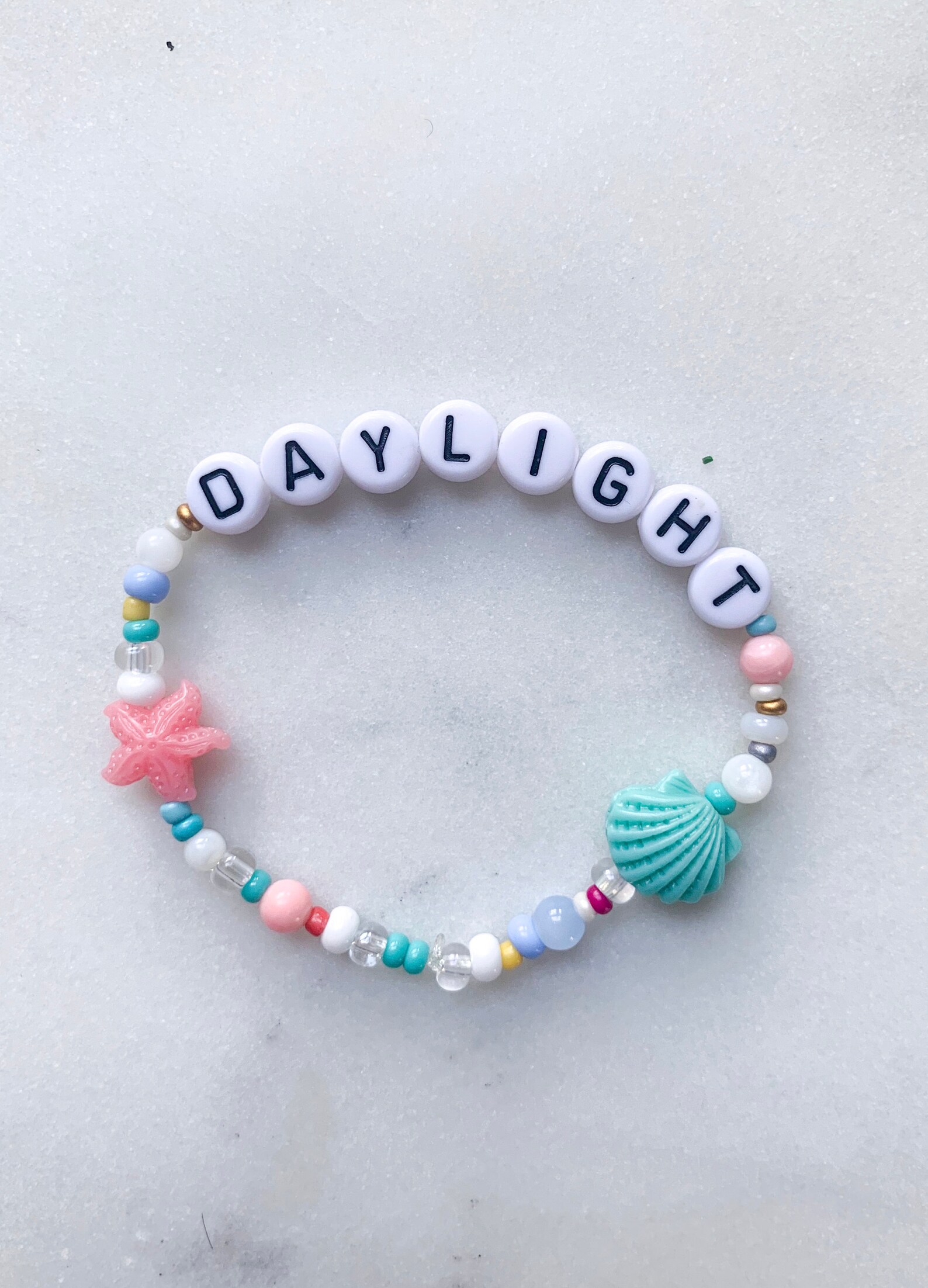 Custom / Personalised beaded text bracelet Made with Etsy