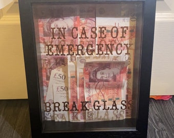 In Case Of Emergency Break Glass Money Etsy