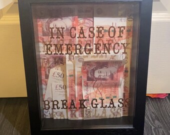 In Case Of Emergency Break Glass Money Etsy