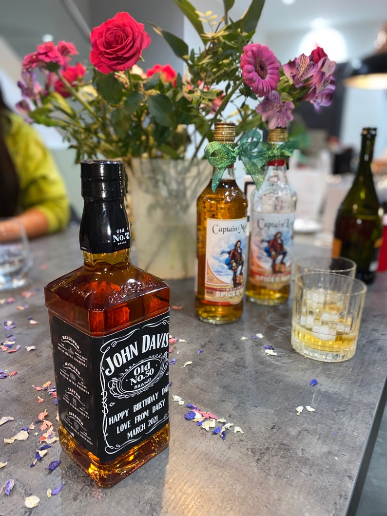 Personalised Captain Spiced Rum Bottle Label LABEL Etsy