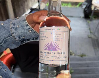 Gedrucktes personalisiertes Casamigos Etikett: individuelles Tequila Flaschenetikett Geschenk für Sie und Ihn