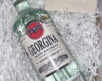 Digital Personalised Bacardi Rum Bottle Label: Custom Name