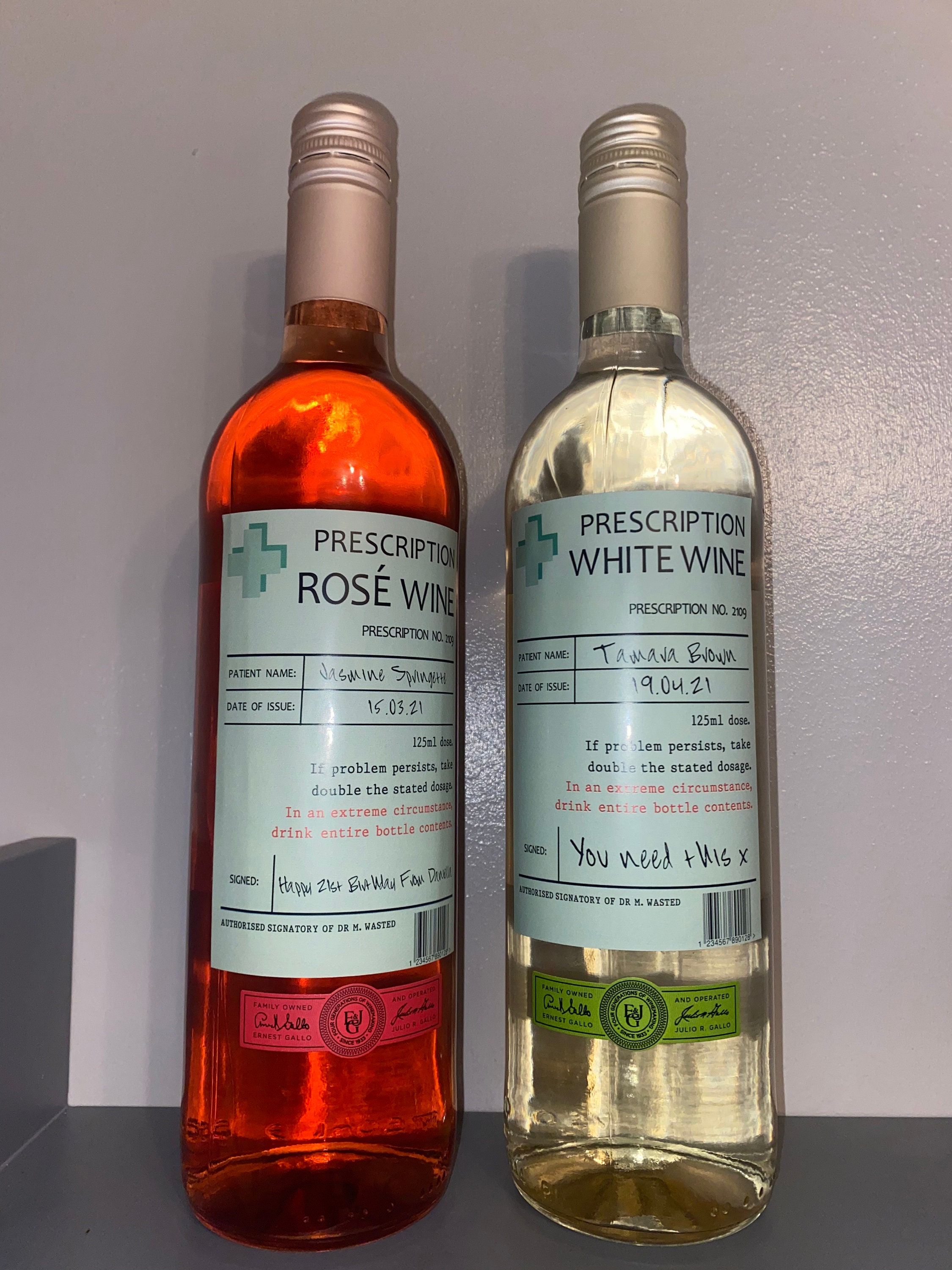 Personalised Prescription Wine LABEL ONLY to Fit 750ml Etsy