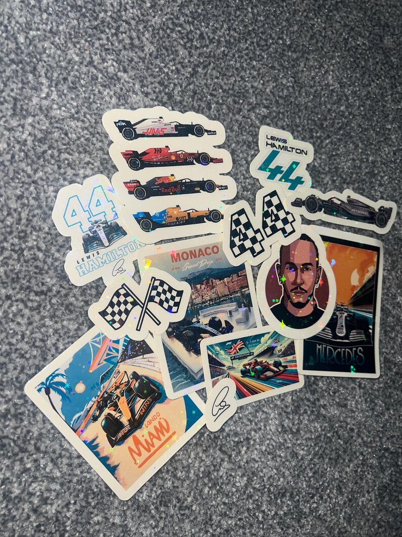 Formula 1 Glitter F1 Stickers Pack - Premium Stickers Perfect for ...
