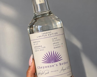 Personalised Holographic Casamigos Tequila Label | Custom Birthday Gift