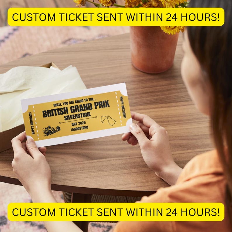 Formula 1 British Grand Prix Ticket Voucher | Personalised F1 Gift ...