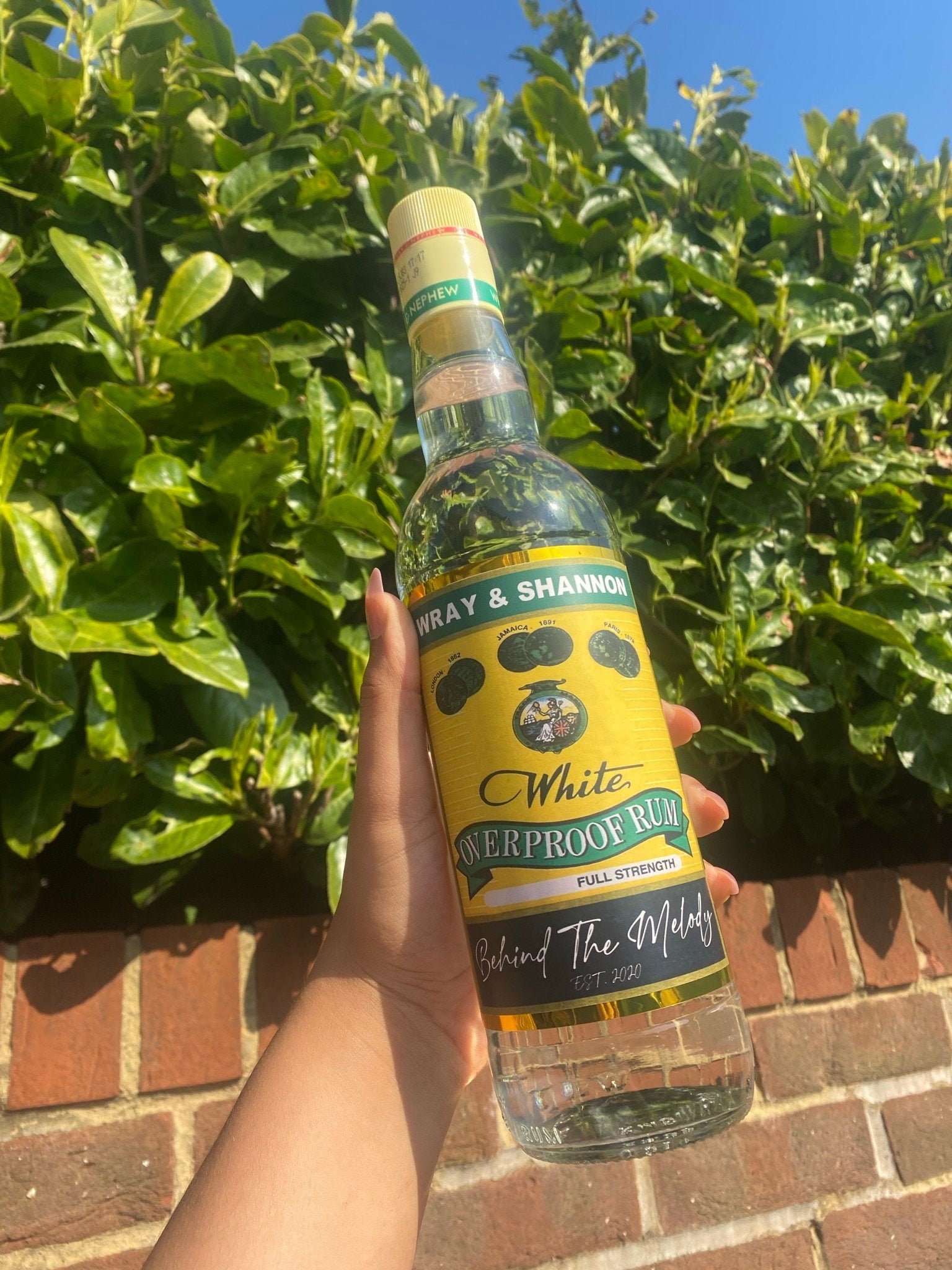 Personalised Wray and Nephew Bottle LABEL ONLY Any Name /