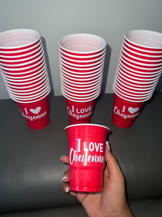 50pcs Red Plastic Cups Party ,solo Cups,disposable Cups Plastic Cups Solo  Cups