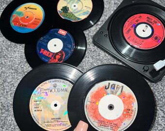 Custom Vinyl Record Coasters | ANY Single Or Album Of Your Choice! | HOLOGRAPHIC Finish | Great Gift For Music Lovers, Record & Vinyl Lovers